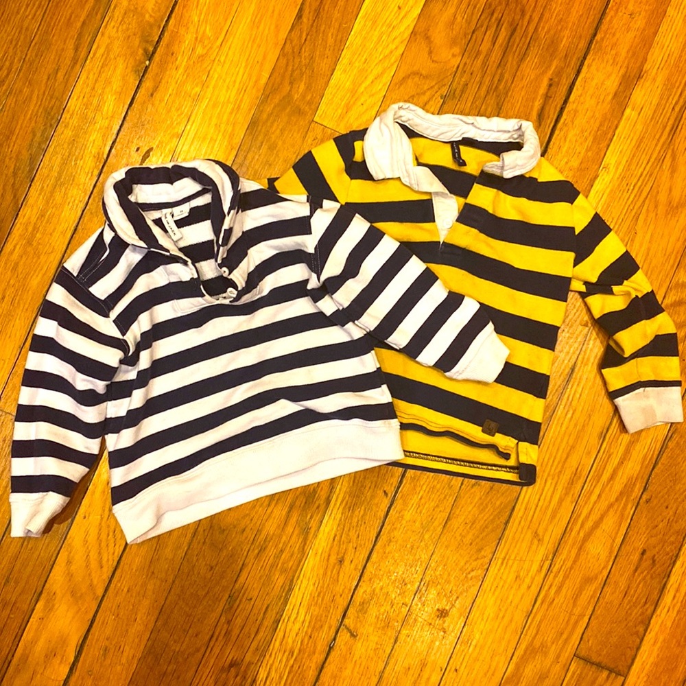 Two striped boys Janie & Jack 18-24 Mo 2T sweater and polo